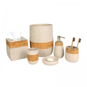 Set de accesorios de baño de cerámica mate