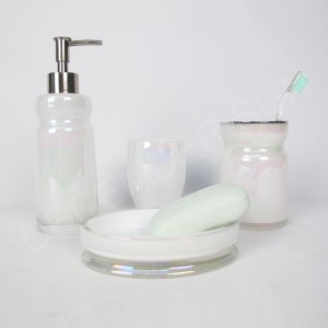 Conjunto de baño de cristal lustre brillante