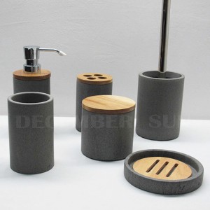 Set de accesorios de baño de piedra arenisca