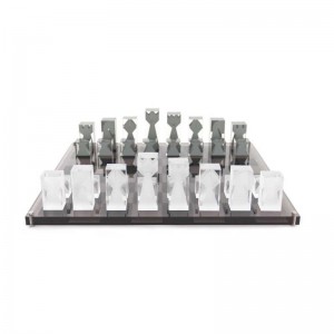 Juguetes clásicos Juego de ajedrez acrílico altamente cristalino