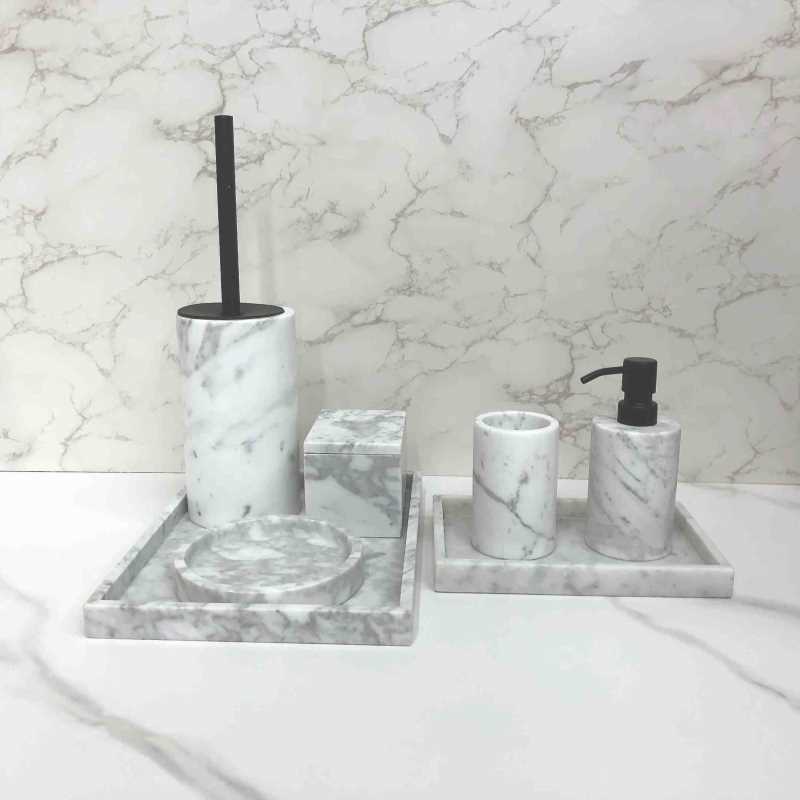 Conjunto de accesorios de baño de mármolnatural clásico